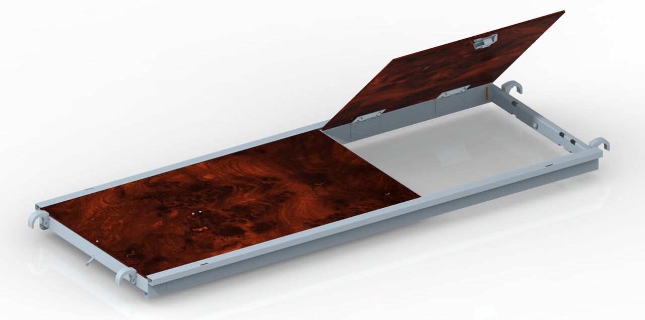 PLANCHER ALU/BOIS 750 À TRAPPE  – 200 cm