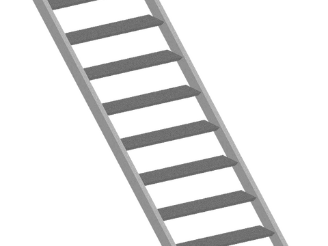 ESCALIER ALUMINIUM DROIT LARG. 80CM