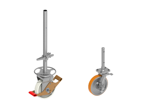 ROUE ORIENTABLE À VÉRIN