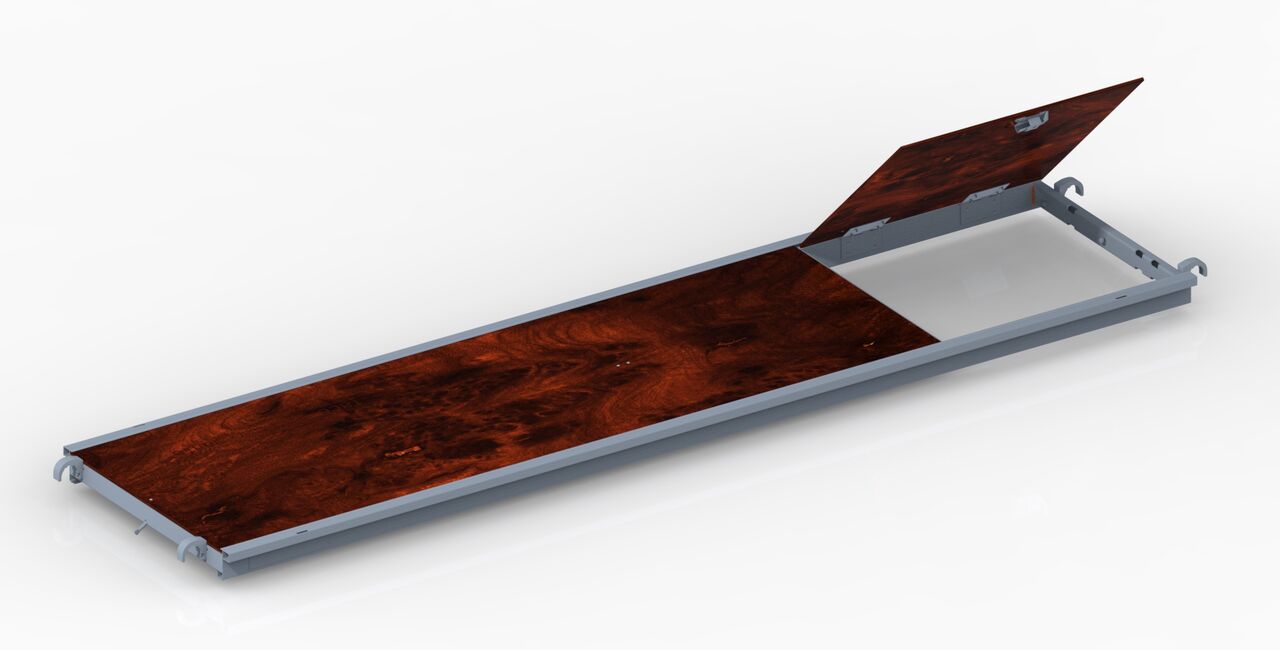 PLANCHER ALU/BOIS 750 À TRAPPE  – 300 cm