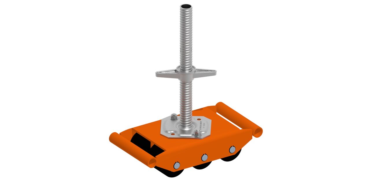 SOCLE AVEC DES ROULEAUX