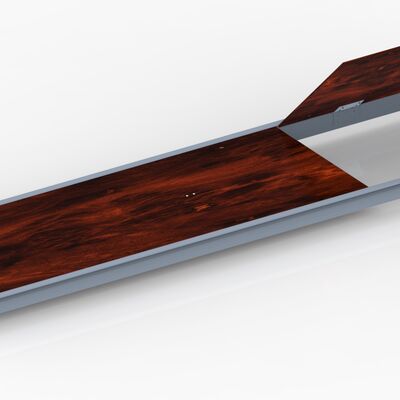 Plancher alu/bois largeur 745 à trappe FTL