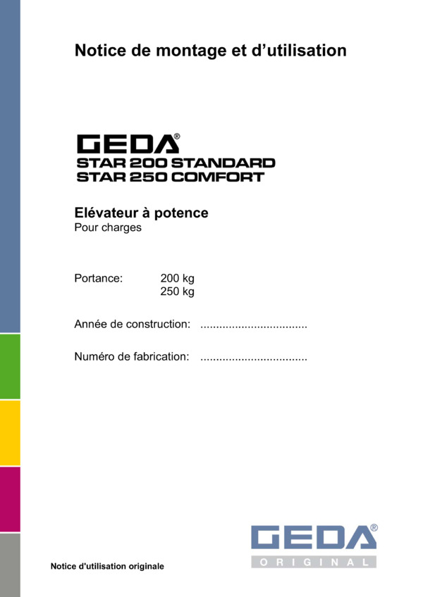 Notice d'utilisation Treuil STAR