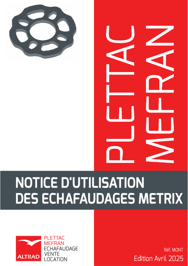 Notice de montage et d'utilisation METRIX