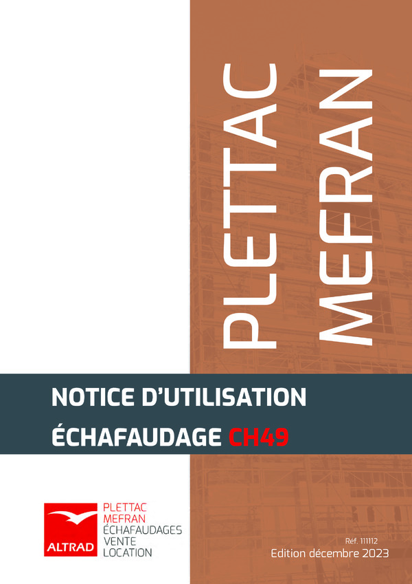Notice de montage et d'utilisation 49CH