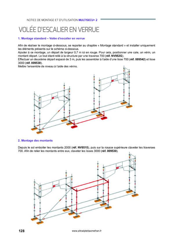 NOTICE DE MONTAGE TOURS ESCALIERS MULTISECU+