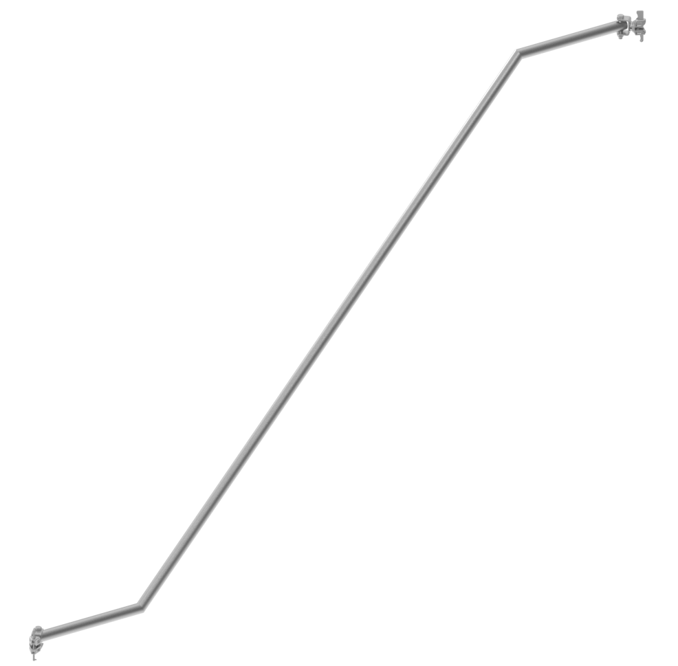 Lisse coudée  escalier 3x2 m