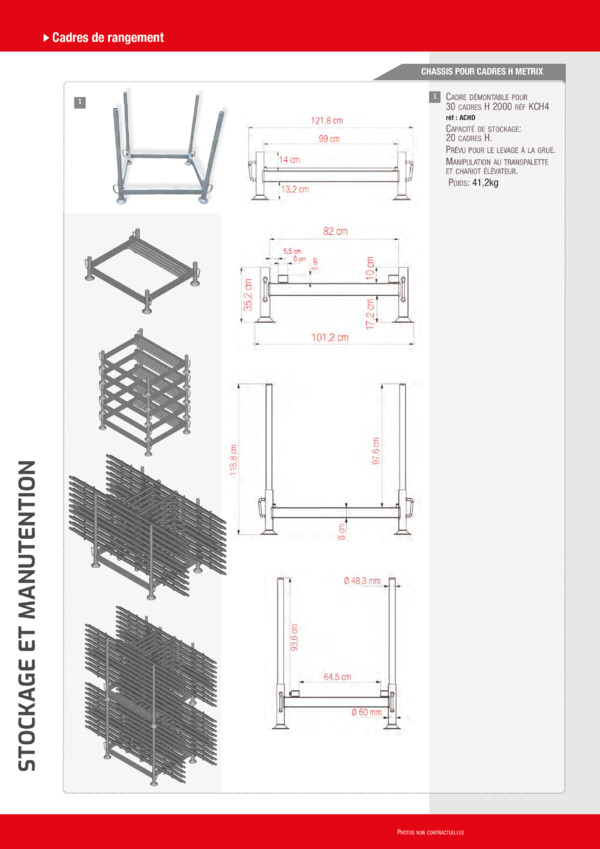 Catalogue Cadres et Châssis de stockage